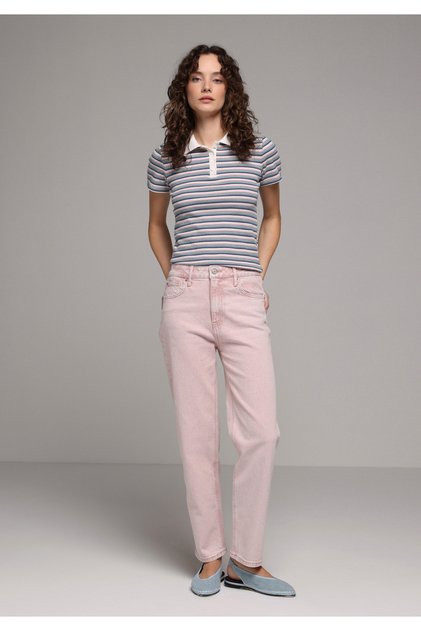 Straight Fit Women's Color Denim Jean Pants