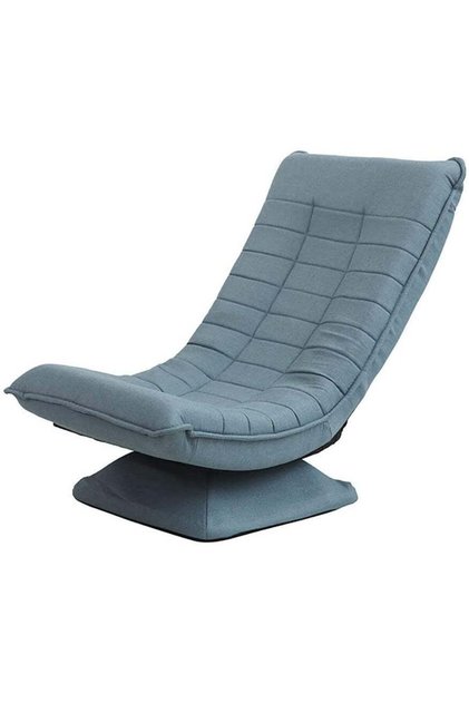 Fotoliu semiluna, rotativ, cu spatar reglabil, Lazy Moon Chair, Albastru