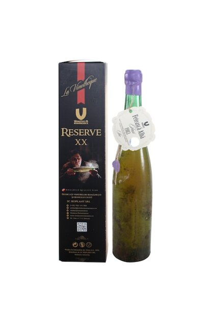 Vin alb, colectia Vinia, Podgoria Iasi Feteasca Alba, Sec, 1983, 0.75l