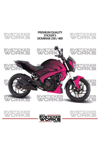 Bajaj Dominar 250-400 Compatible Fairing Sticker Dual Color Engine Fairing Model Ready Kit High Quality