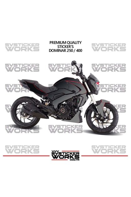 Bajaj Dominar 250-400 Compatible Fairing Sticker Dual Color Engine Fairing Model Ready Kit High Quality