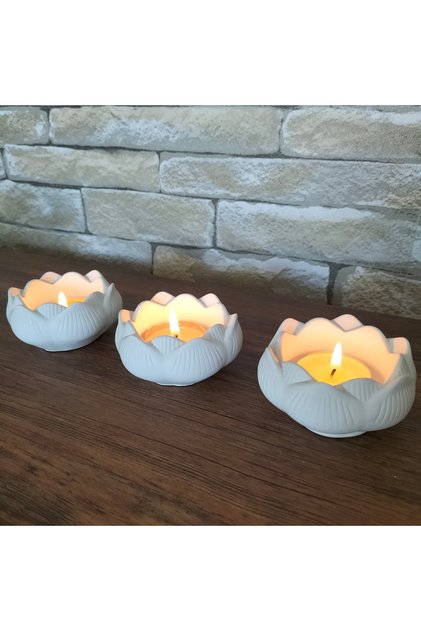 Lotus çiçeği tealight mumluklar