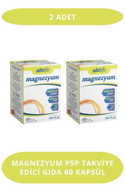 Magnezyum P5P Takviye Edici Gıda 60 Kapsül (2 Adet)