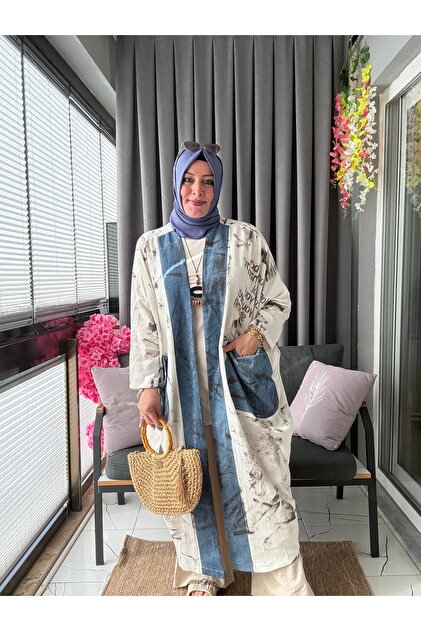 YÜZDE YÜZ PAMUKLU OVERSİZE OTANTİK KİMONO (54 bedene kadar uyumlu )