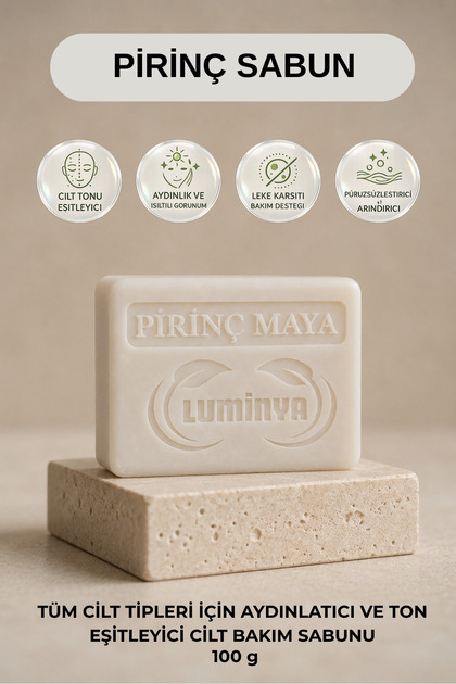 LUMİNYA Pirinç Maya Sabunu 100 g | Cilt Temizleyici, Aydınlık
