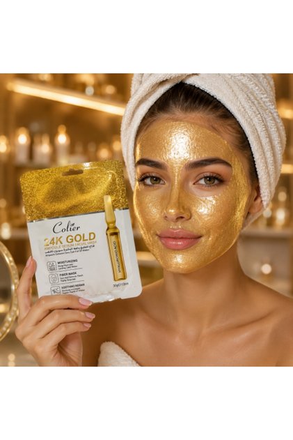 5Pcs 24K Gold Mask with Ampoules Moisturizing Luxury Glowing Skin