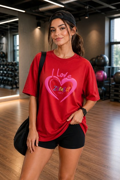 Premium Zumba Unisex Oversize Γυναικείο T-Shirt Ανδρικό T-Shirt Βαμβακερό Oversize T-Shirt