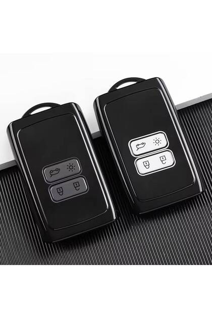 Renault Megane 4 Dacia,Kadjar,Clio Five,Black-Gray Color 4 Button Luxury High Quality Tpu Remote Control Case