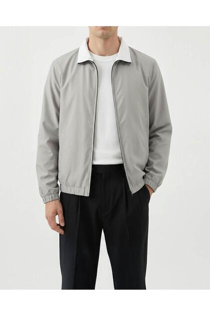 Italian Style Slim Fit Men's Double-Sided Seasonal Coat White T13607