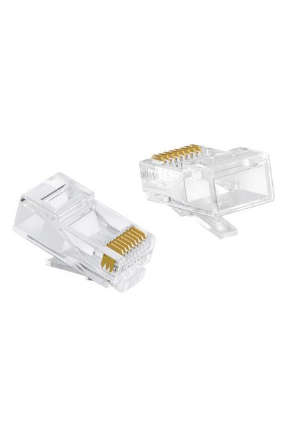 βύσμα RJ45 CAB-N447, ανοιχτού τύπου, Cat 6/6a UTP, διάφανο, 50τμχ