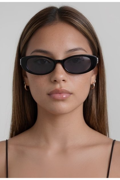 Gg Silver Stone Black Color Cateye Women's Sunglasses | 56 Ekartman
