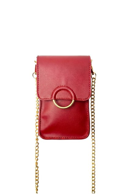 Bianca Faux Leather Chain Strap Women's Crossbody Mini Bag with Phone Compartment