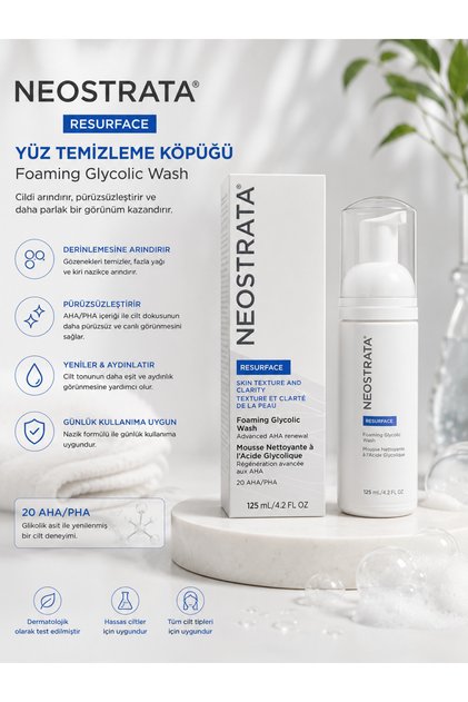 Resurface Glikolik Asitli Arındırıcı ve Pürüzsüzleştirici Yüz Temizleme Köpüğü 125 ml