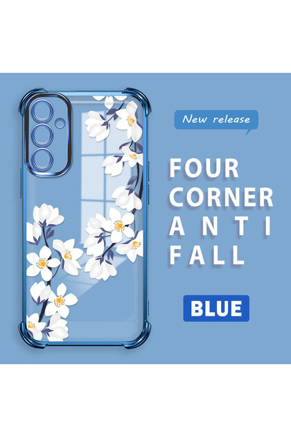 Samsung Galaxy A34 Compatible Transparent Back Four Corners Reinforced Impact Protection Silicone Case