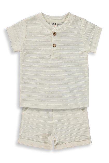 Jacquard 6-18 Month Set - Ecru