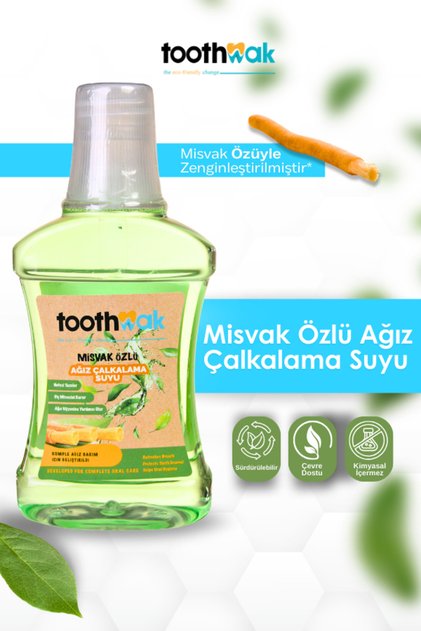 Misvak Özlü Ağız Çalkalama Suyu - Derinlemesine Temizlik Koku Önleme Ve Plak Azaltmak İçin Gargara