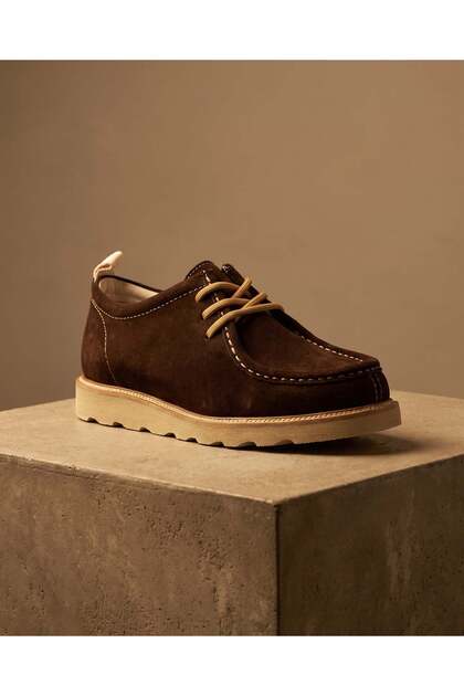 Paolo Model Genuine Leather Handmade Brown Suede Casual Shoes