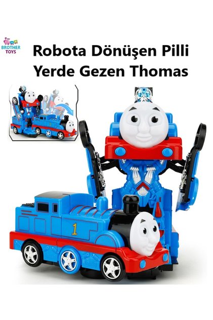 Transformer Robota Dönüşen Işıklı, Sesli, Oyuncak Thomas Tren Araba