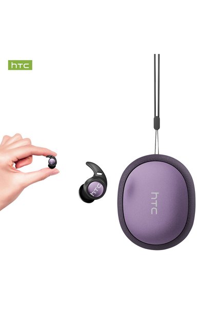 purple AI HTC NE76 Bluetooth Earbuds Mini Sleeping Earbuds for Wireless Earphones AI Translator, Noi