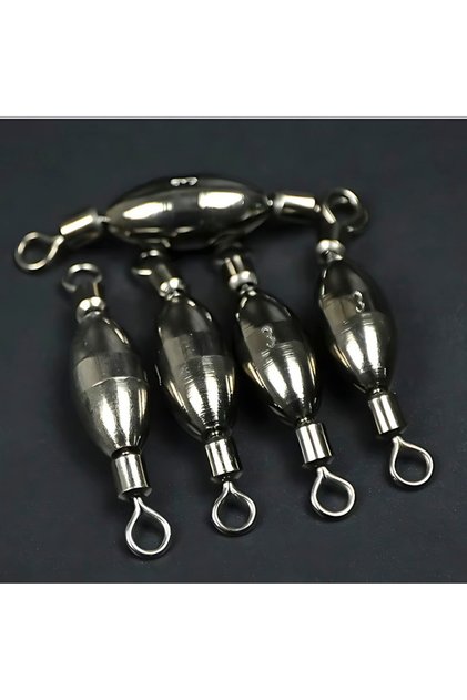 2 Pieces, 19.5 Grams, No:5, Double Two-Sided Ball Bearing Swivel Fishing Lead, Lrf Lead,