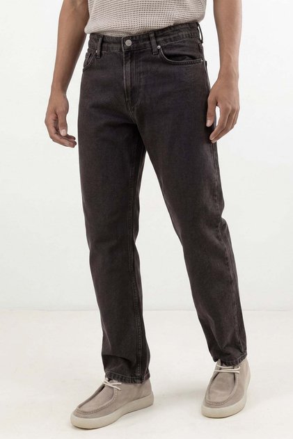 Brown Straight Fit Men's Jeans