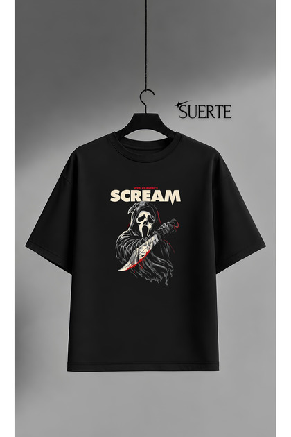 Scream Design Unisex High-Quality Print 100% Cotton T-Shirt