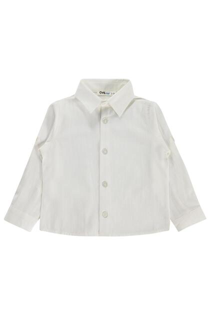 Single Pocket Shirt for 2-5 Years Old - White