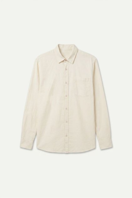 Regular Fit Cotton Long Sleeve Shirt - Ecru