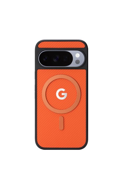 For Pixel 10 Pro XL Orange High End Carbon Fiber Texture Leather Phone Case For Google Pixel 10 9 Pr