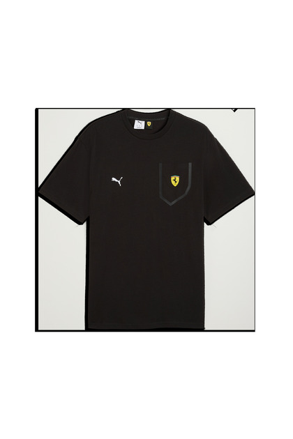 Ferrari Tech TEE Siyah Erkek T-Shirt & Polo