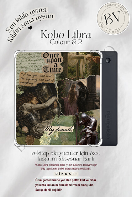 Romantasy Once Upon A Time Temalı Insert - Kindle ve Kobo E-Kitap Okuyucuları için Aksesuar Kartı