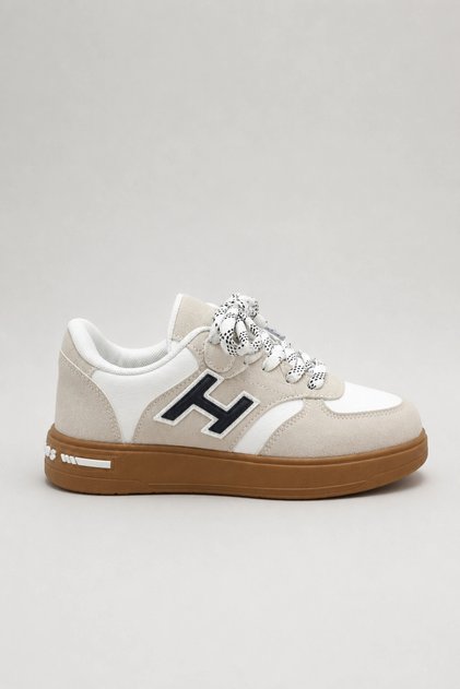 Dash Kids Casual Sports Shoes Lace-Up Comfortable Sole Stylish Sneaker - White