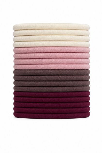 Multi-Colored Elastic Hair Tie Set - Flexible and Stylish Hair Ties for Everyday Use