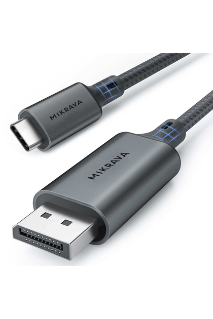 Mikrava USB C to Displayport Kablo 8K@60Hz, 4K@240Hz HDR10 DP 1.4