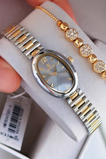 Original Women's Watch, 3 ATM Waterproof , Silver Color, Steel Strap + Bracelet HMBY2029C3