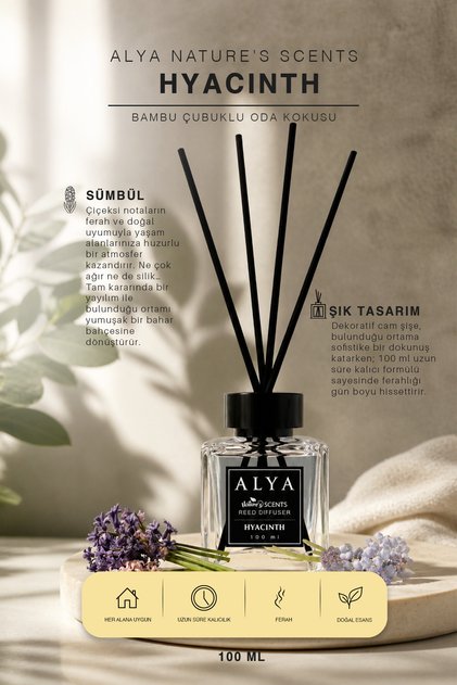 Nature's Scents Hyacinth (Sümbül) Bambu Çubuklu Oda Kokusu 100 ml