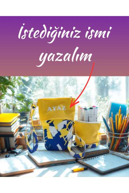 Home Taraftar Kalem with Box/Telescopic/Elevator Function (Yellow Navy Blue)