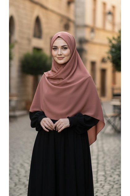 حجاب تيسيتير من حرير المدينة المصري، وشاح 110×110 بلون عاري