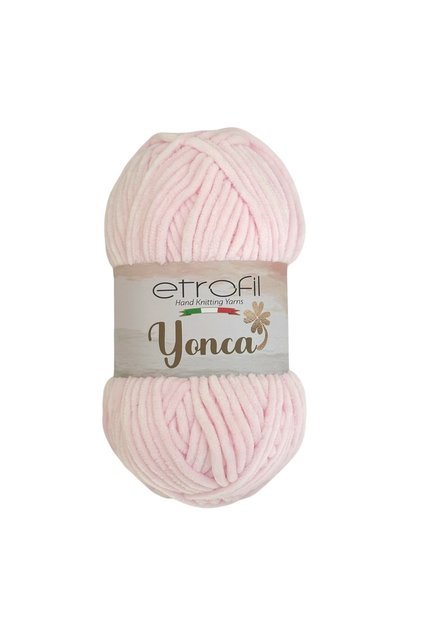 Yonca Baby Velvet Knitting Yarn Light Pink 100% Polyester 100g 120m (70322)