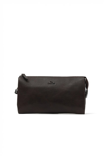 Brown Light Flotter Leather Men's Hand Bag