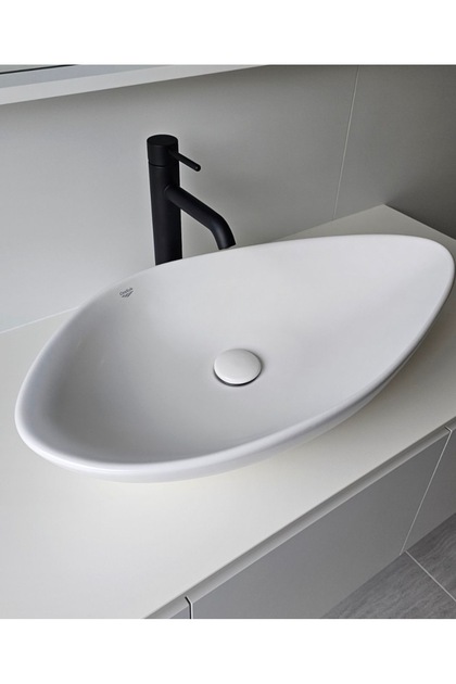 TURKUAZ Cerastyle Olive 75 x 38 cm Tezgah Üstü Çanak Lavabo