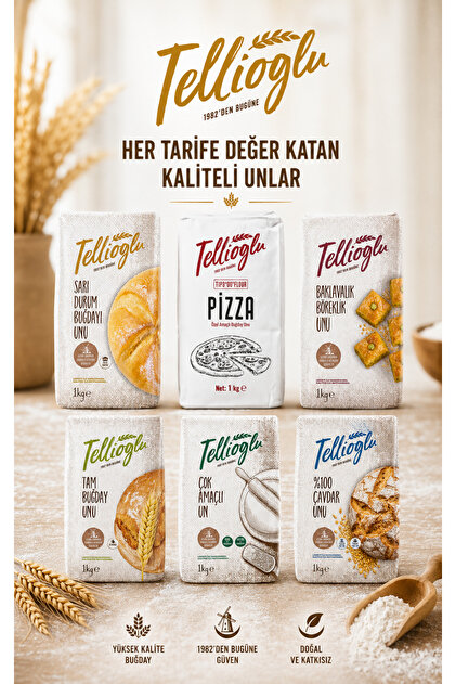 tellioğlu 5'Li Karma Un Avantaj Set+Semolina İrmik 6x1kg - Fiyatı