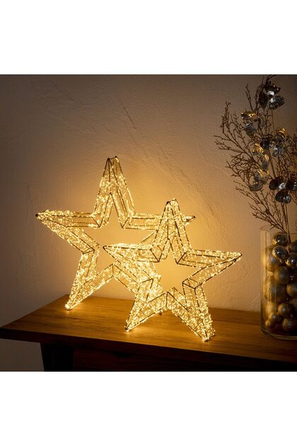 Rita Led Işıklı Yılbaşı Dekoru 40 cm Altın