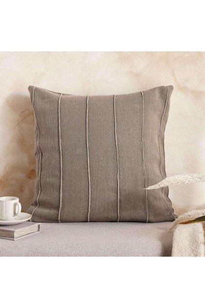 Serene Stone Washed Cushion Cover 50x50cm - Ochre