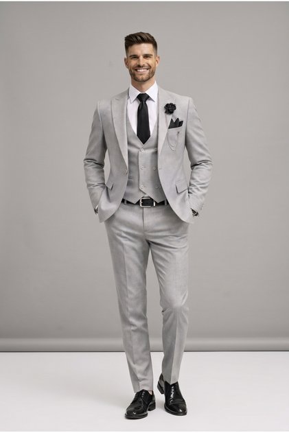 Men's Italian Cut Slim Fit Vest Suit (2026)