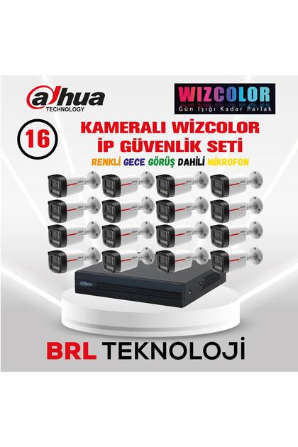 Dahua 16 Kameralı 4 MP WizColor Dahili Mikrofonlu İp Güvenlik