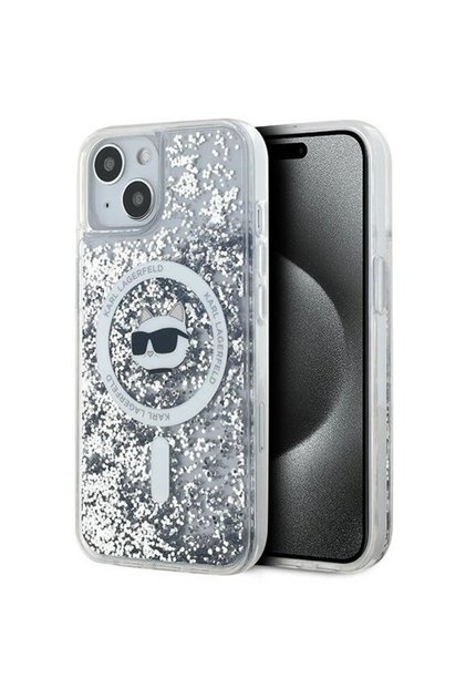 Husă pentru iPhone 15 / iPhone 14 / iPhone 13 - Liquid Glitter MagSafe (KLHMP15SLGCHSGH) - Transparentă Choupette Head