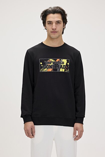 CAEN CREWNECK / NIGHT Siyah Erkek Sweat/Sweatshirt