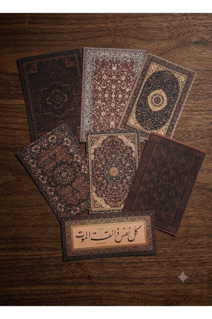 18 Adet Kırmızı-Bordo Etnik Halı Desen Sticker Seti Journal/Scrapbook/Sticker