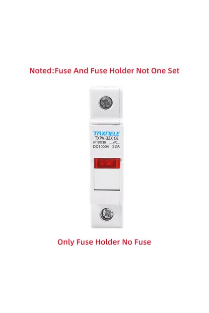 fuse holder Solar DC Fuses 1000V PV Photovoltaic 6A 10A 15A 20A 25A 30A DC Fuse Holder Base for Sola